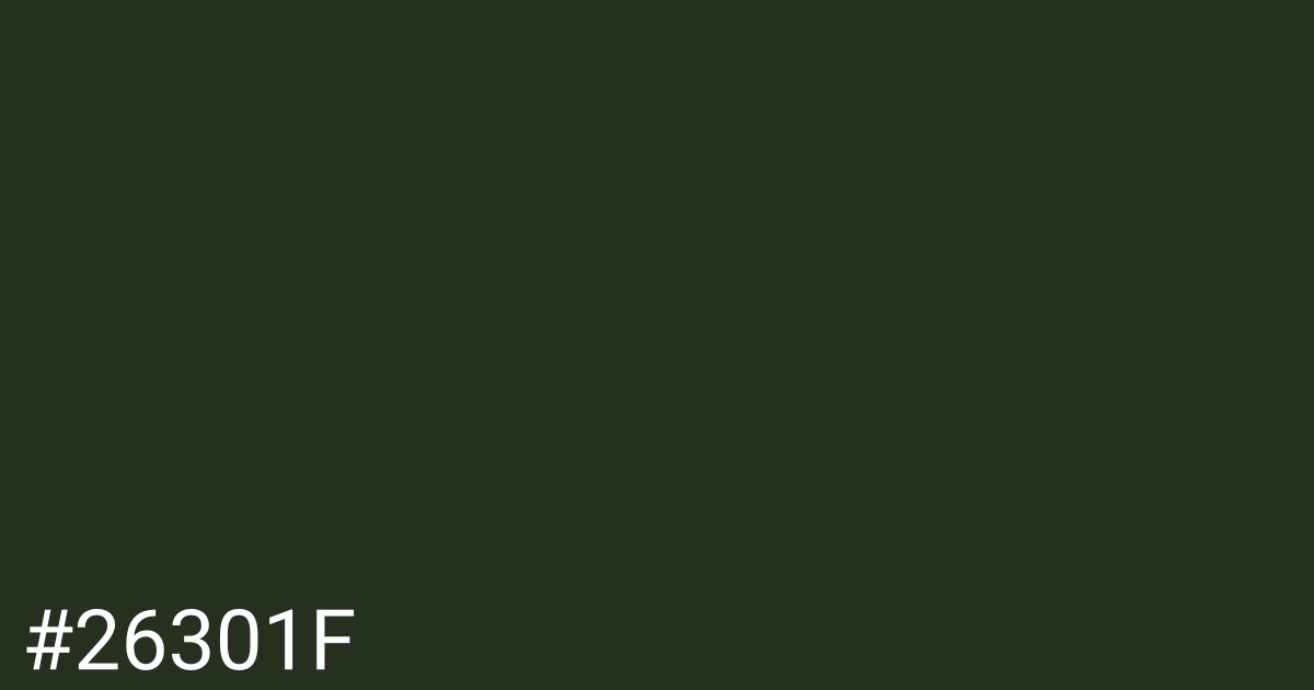 Hex color #26301f graphic