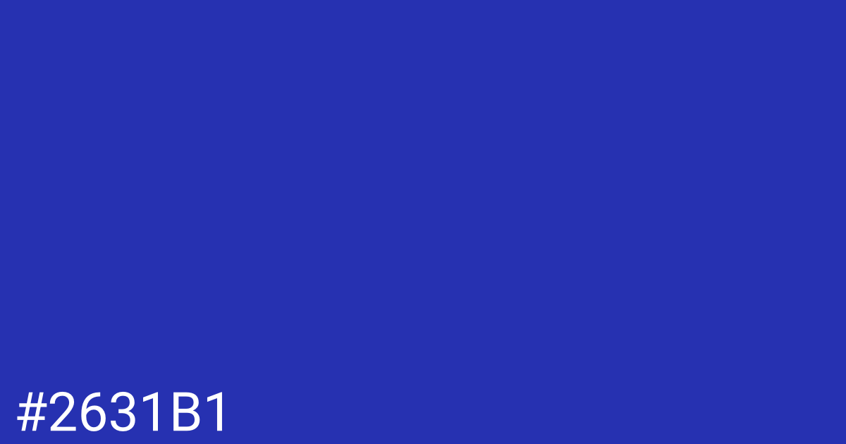 Hex color #2631b1 graphic