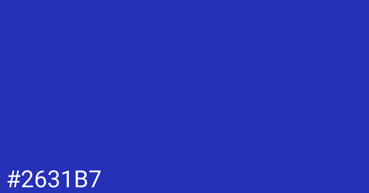 Hex color #2631b7 graphic