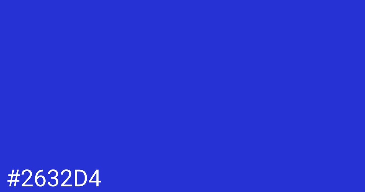 Hex color #2632d4 graphic