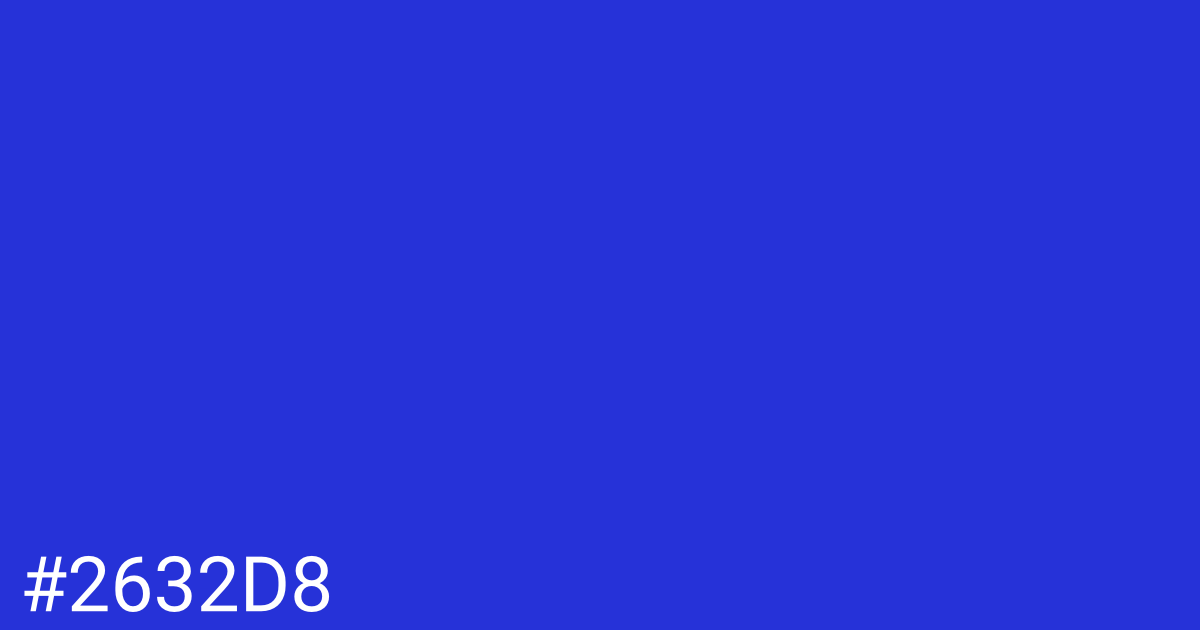 Hex color #2632d8 graphic