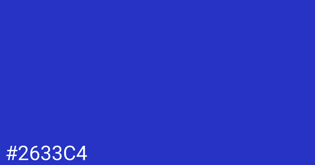 Hex color #2633c4 graphic