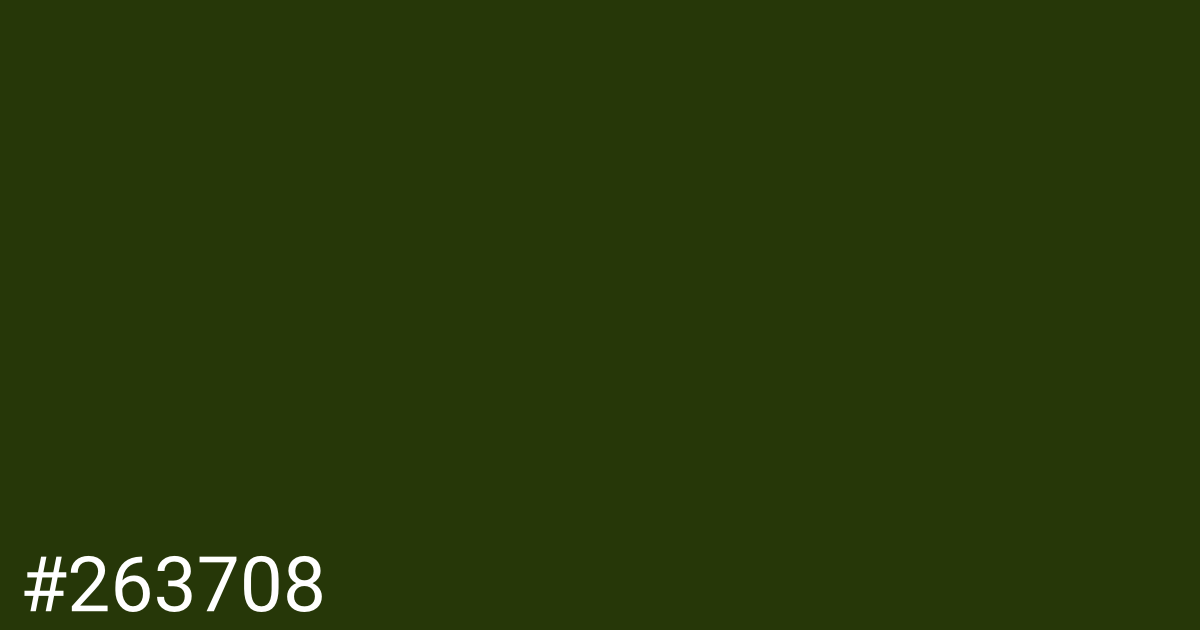 Hex color #263708 graphic