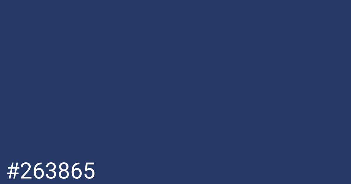 Hex color #263865 graphic