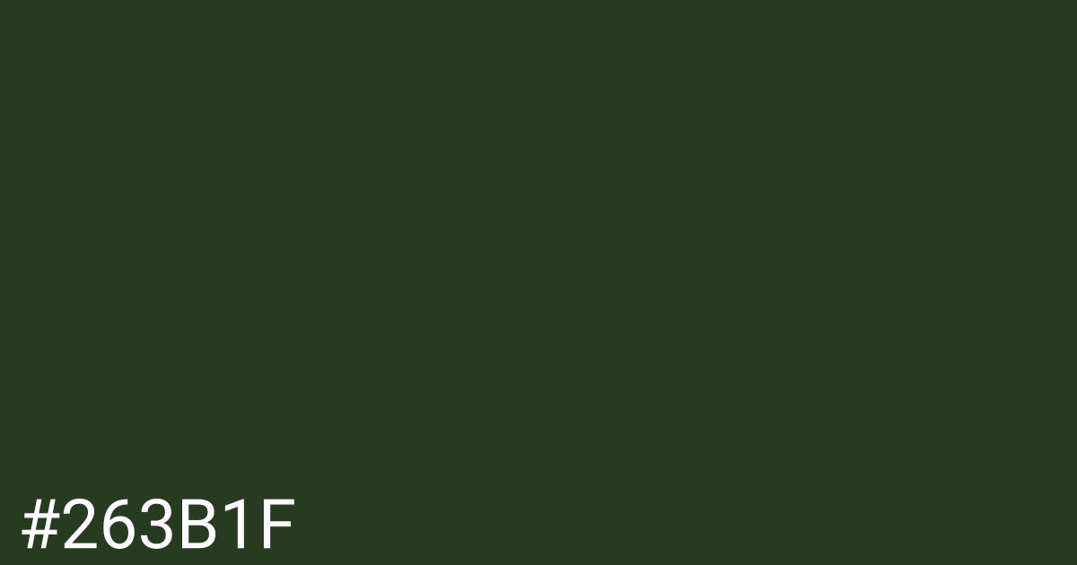 Hex color #263b1f graphic