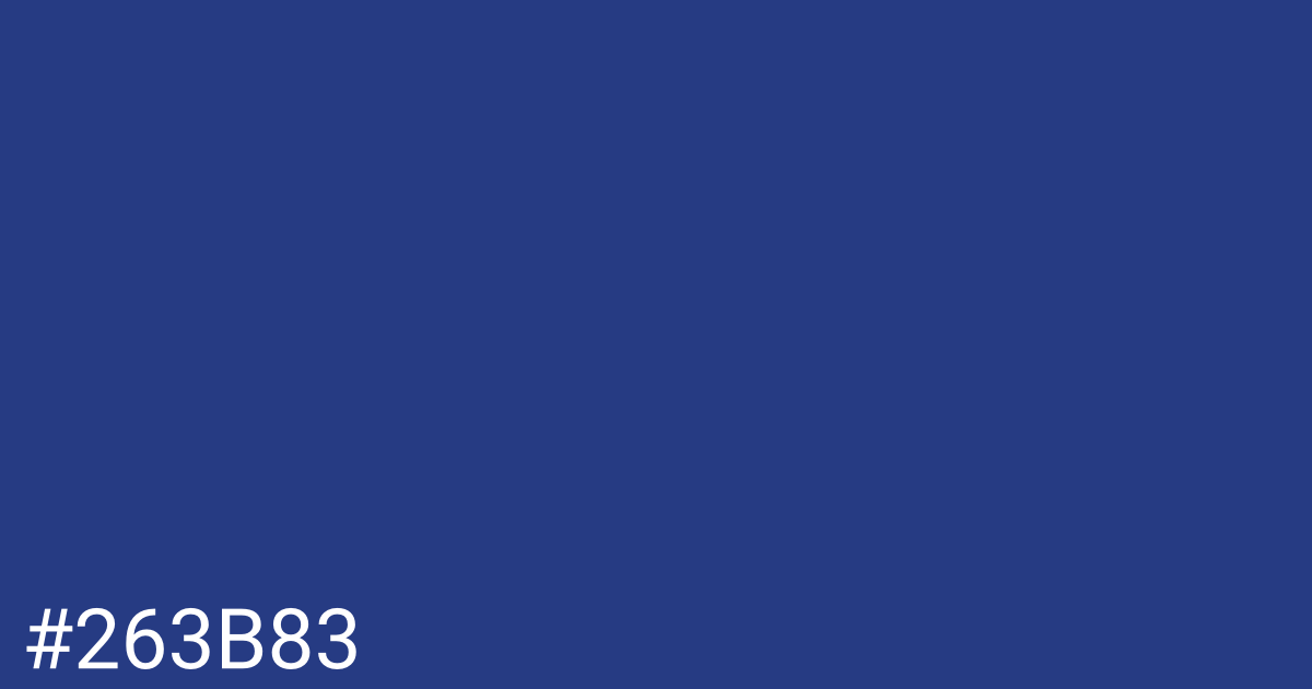 Hex color #263b83 graphic