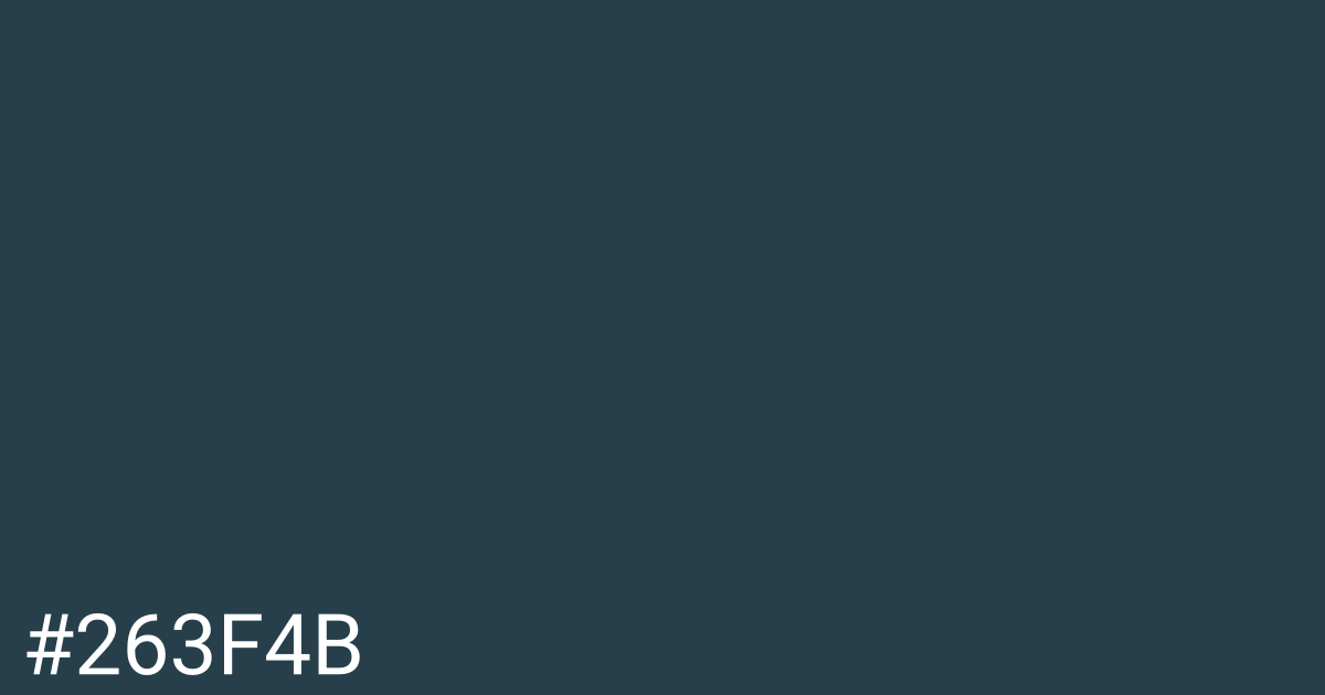 Hex color #263f4b graphic