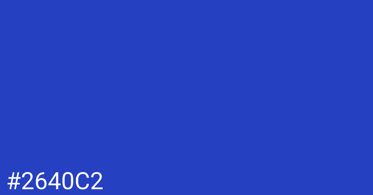 Hex color #2640c2 graphic