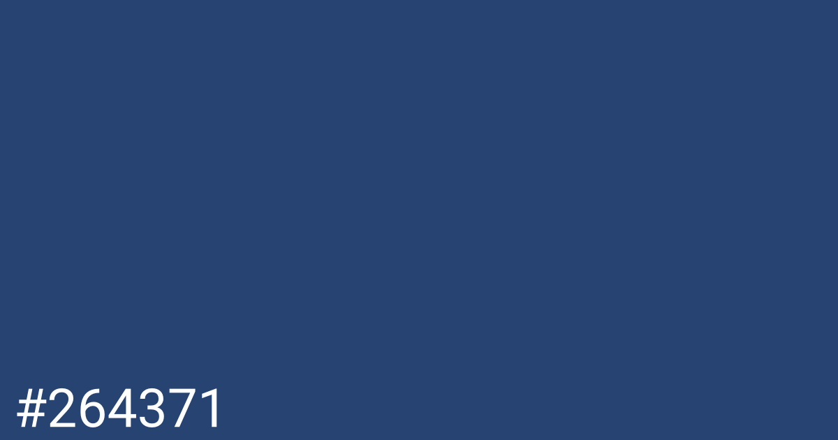 Hex color #264371 graphic