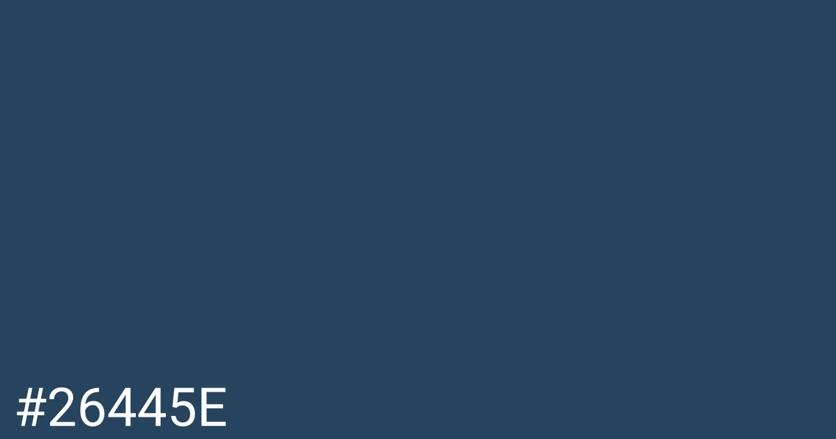 Hex color #26445e graphic