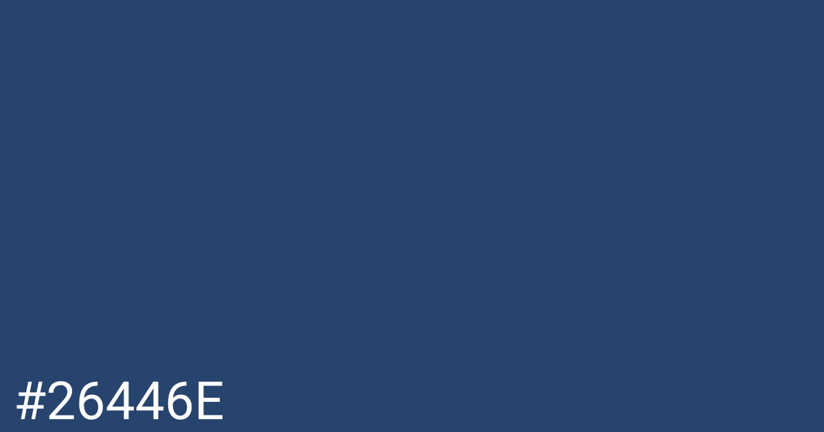 Hex color #26446e graphic