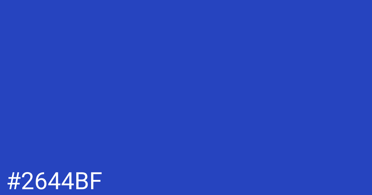 Hex color #2644bf graphic