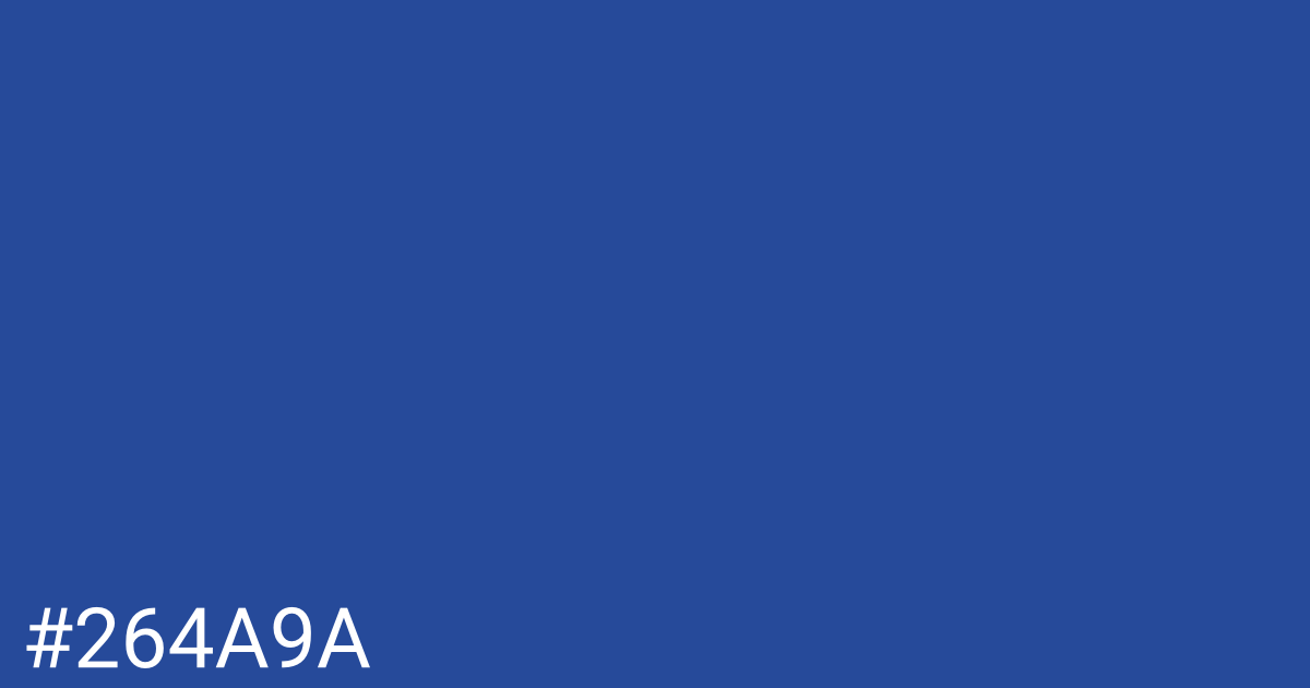 Hex color #264a9a graphic