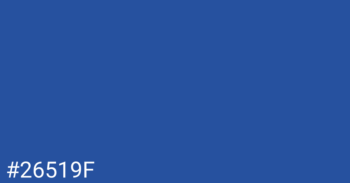 Hex color #26519f graphic