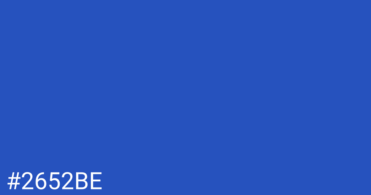 Hex color #2652be graphic