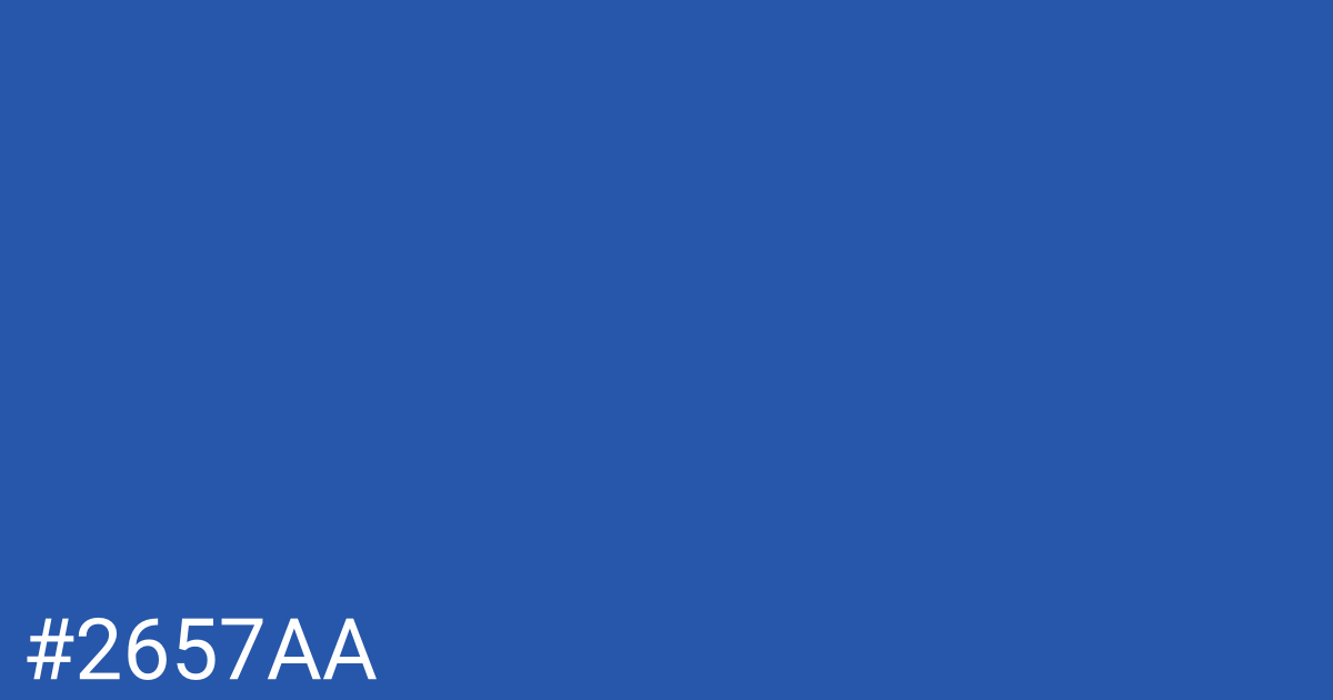 Hex color #2657aa graphic
