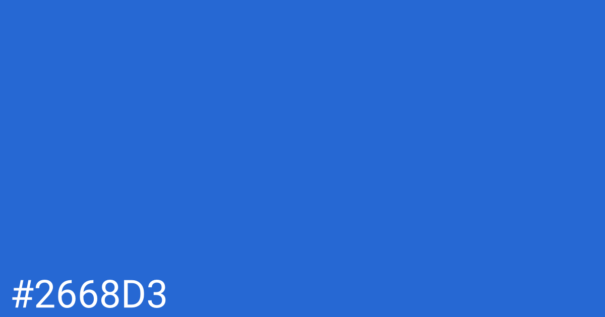 Hex color #2668d3 graphic