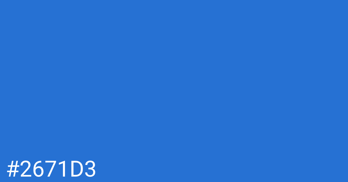 Hex color #2671d3 graphic