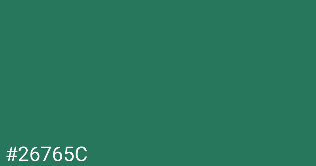 Hex color #26765c graphic