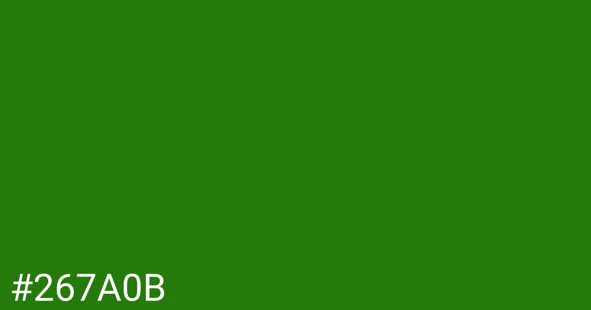 Hex color #267a0b graphic