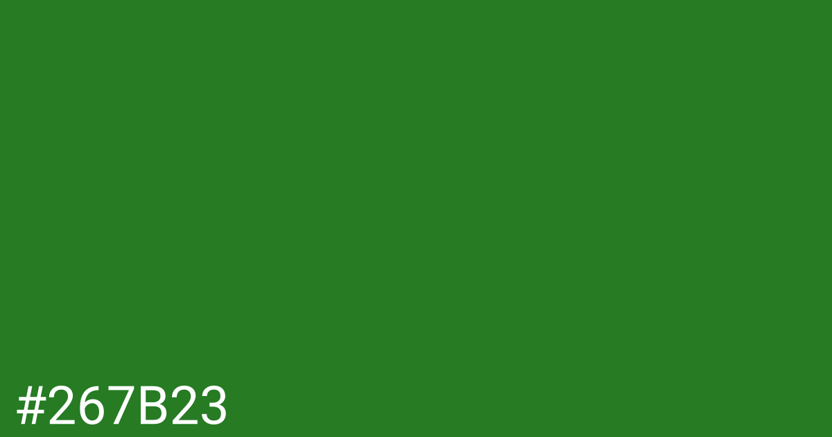 Hex color #267b23 graphic