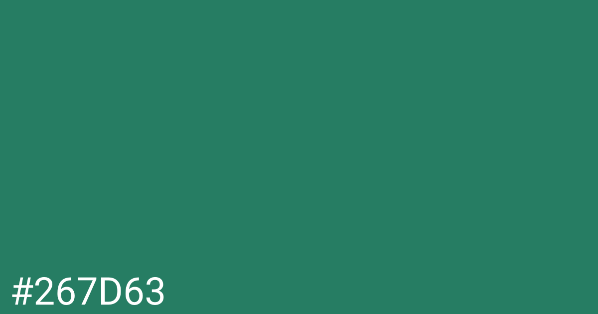 Hex color #267d63 graphic