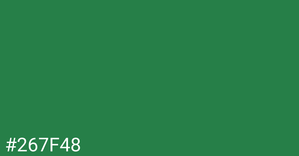 Hex color #267f48 graphic