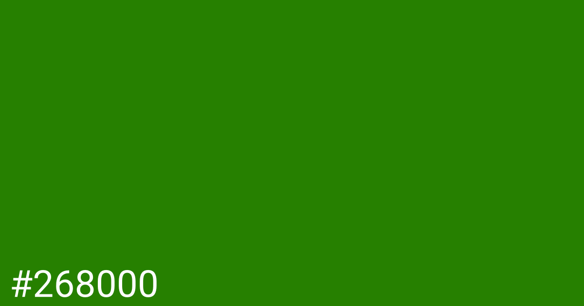 Hex color #268000 graphic