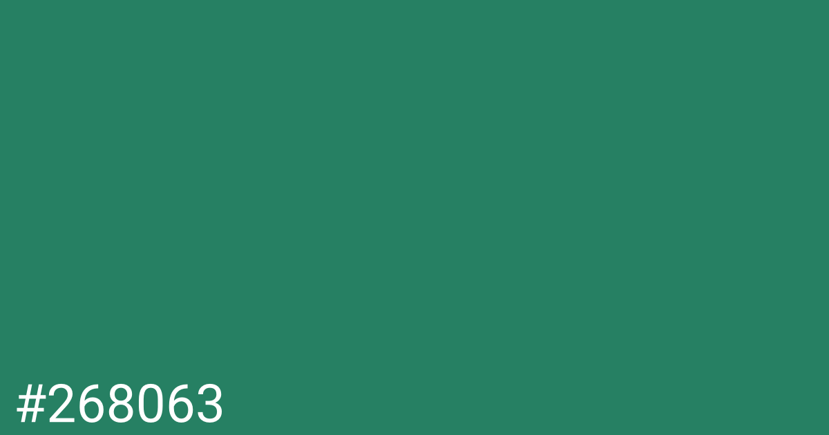 Hex color #268063 graphic