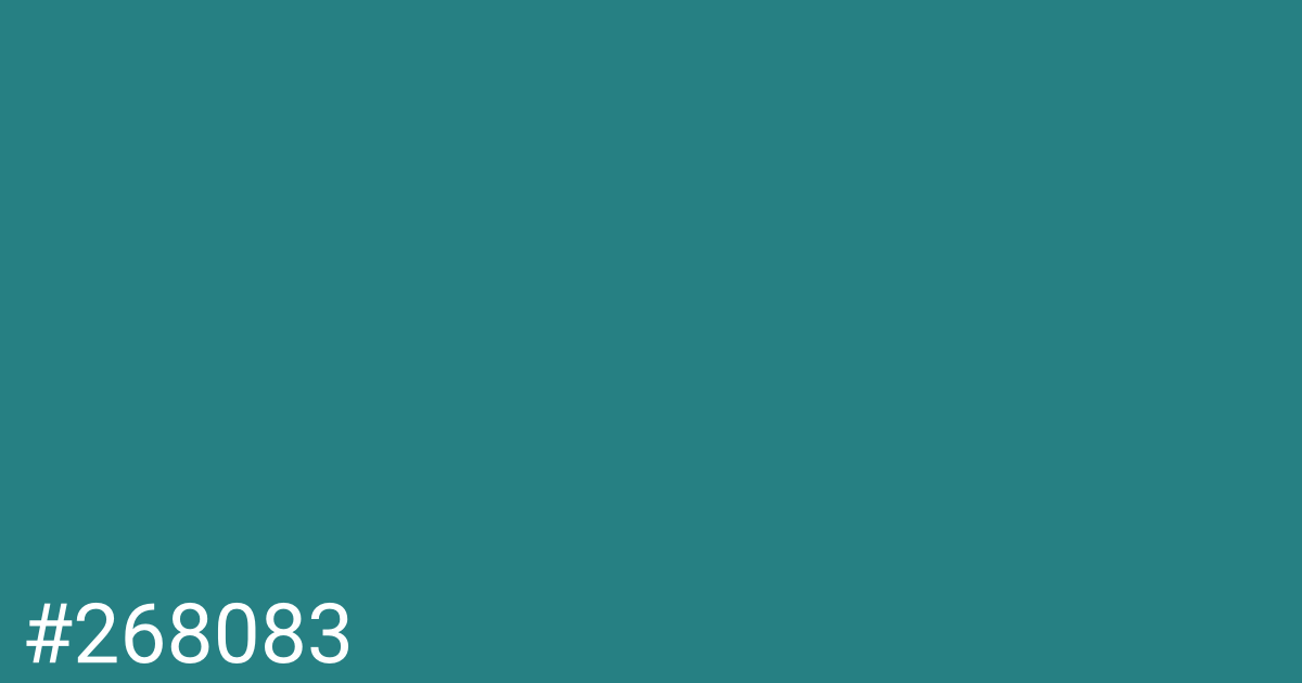 Hex color #268083 graphic