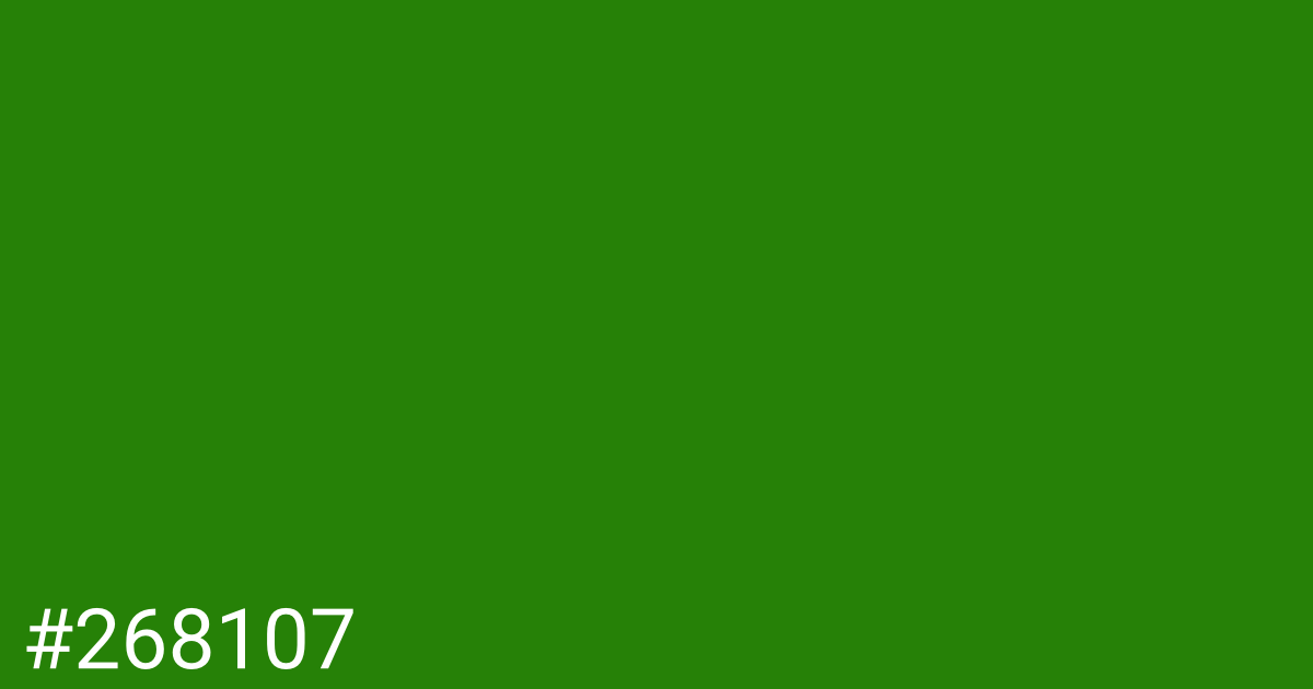 Hex color #268107 graphic