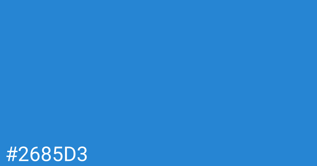 Hex color #2685d3 graphic