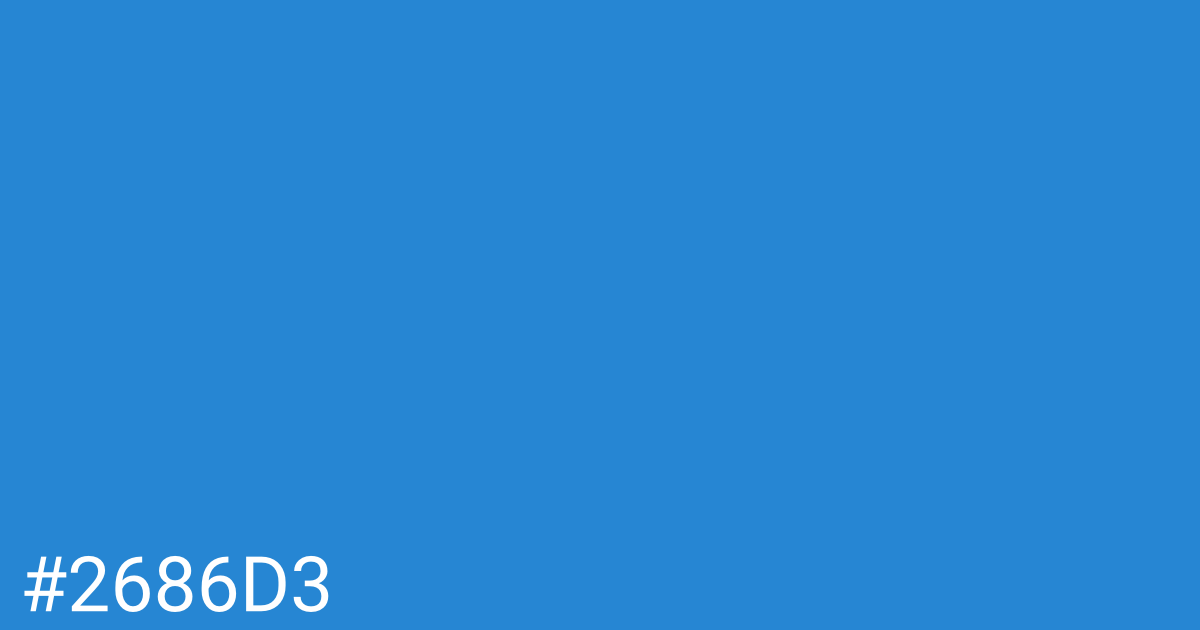 Hex color #2686d3 graphic