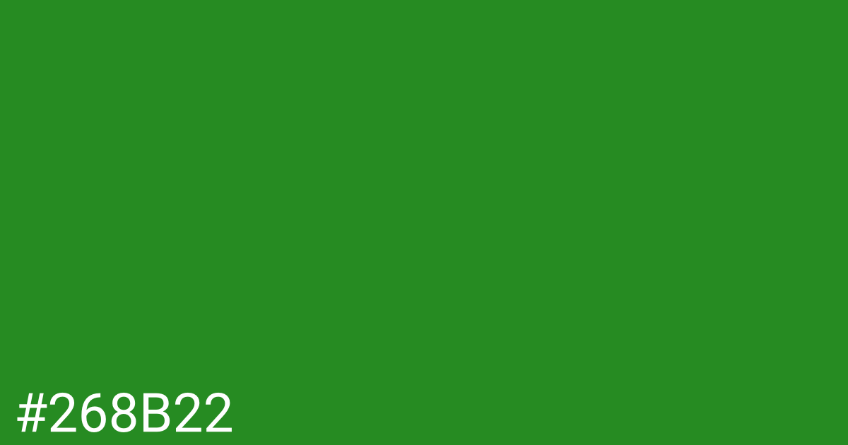 Hex color #268b22 graphic