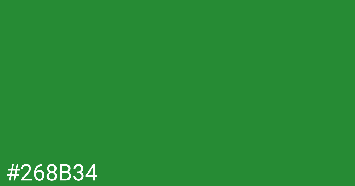 Hex color #268b34 graphic