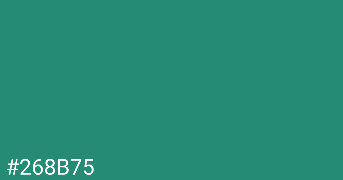 Hex color #268b75 graphic