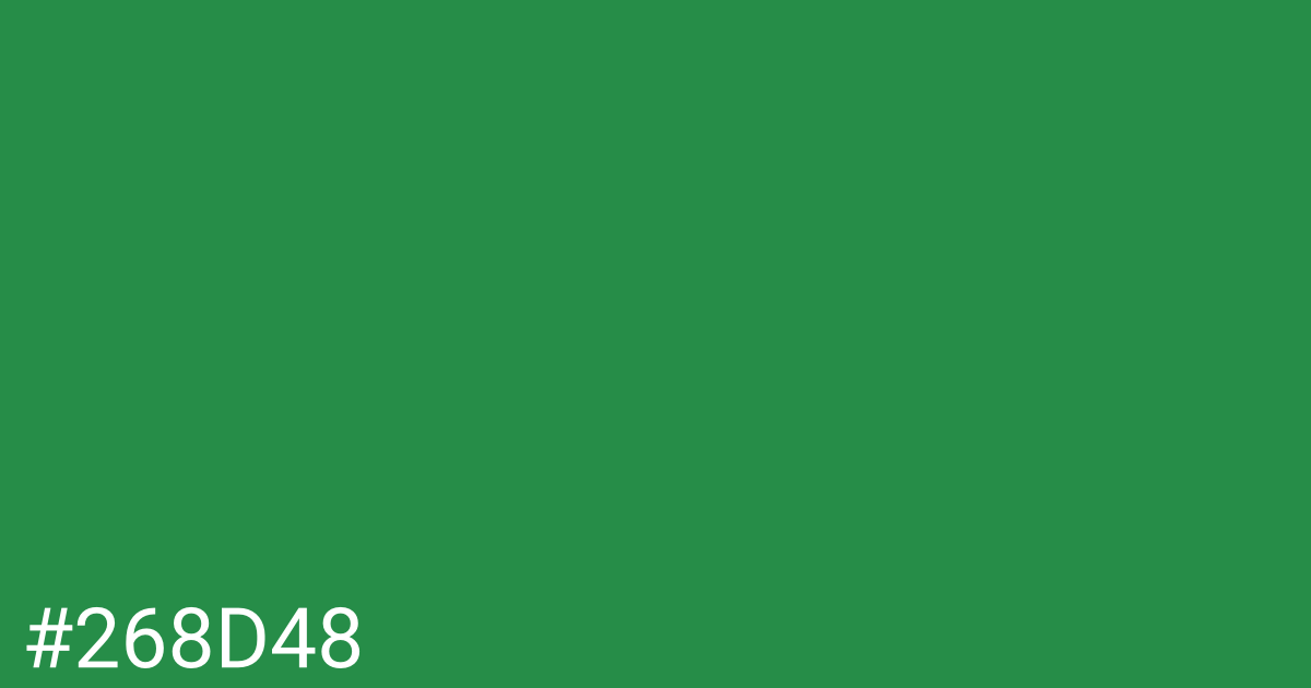 Hex color #268d48 graphic