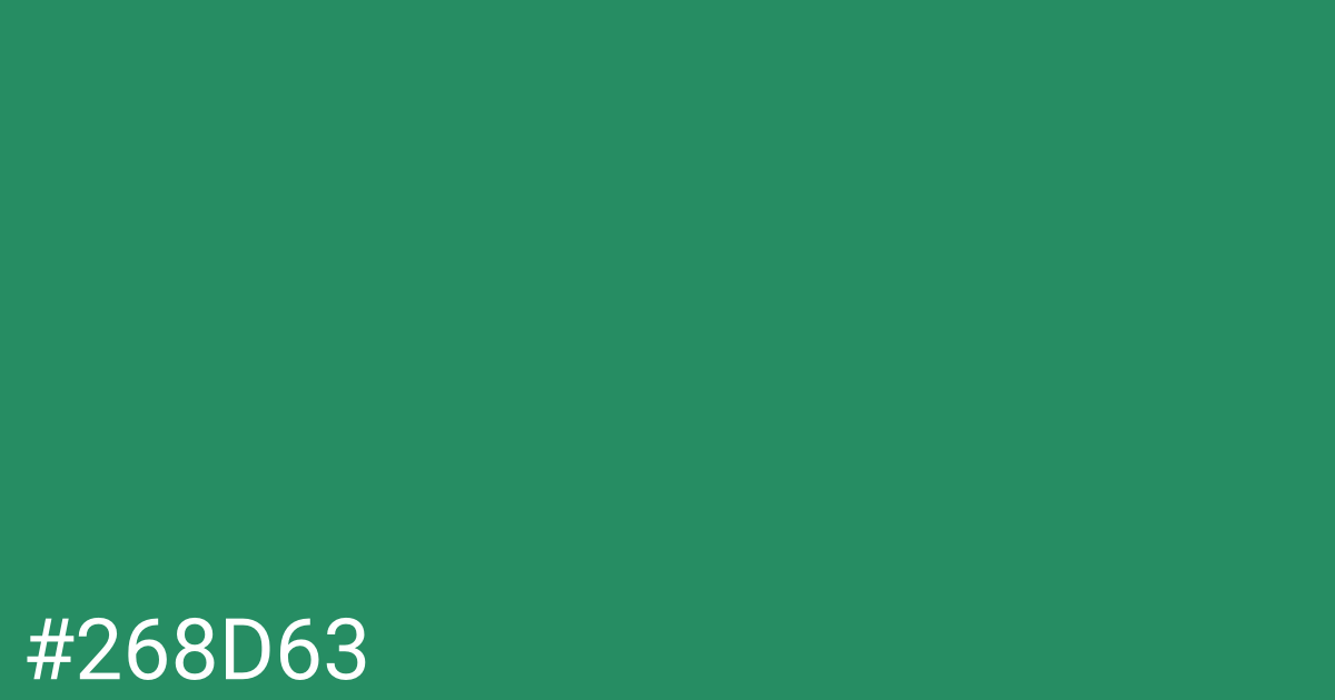 Hex color #268d63 graphic