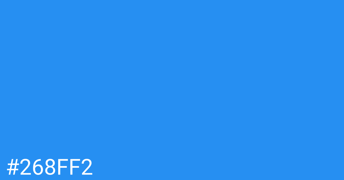 Hex color #268ff2 graphic