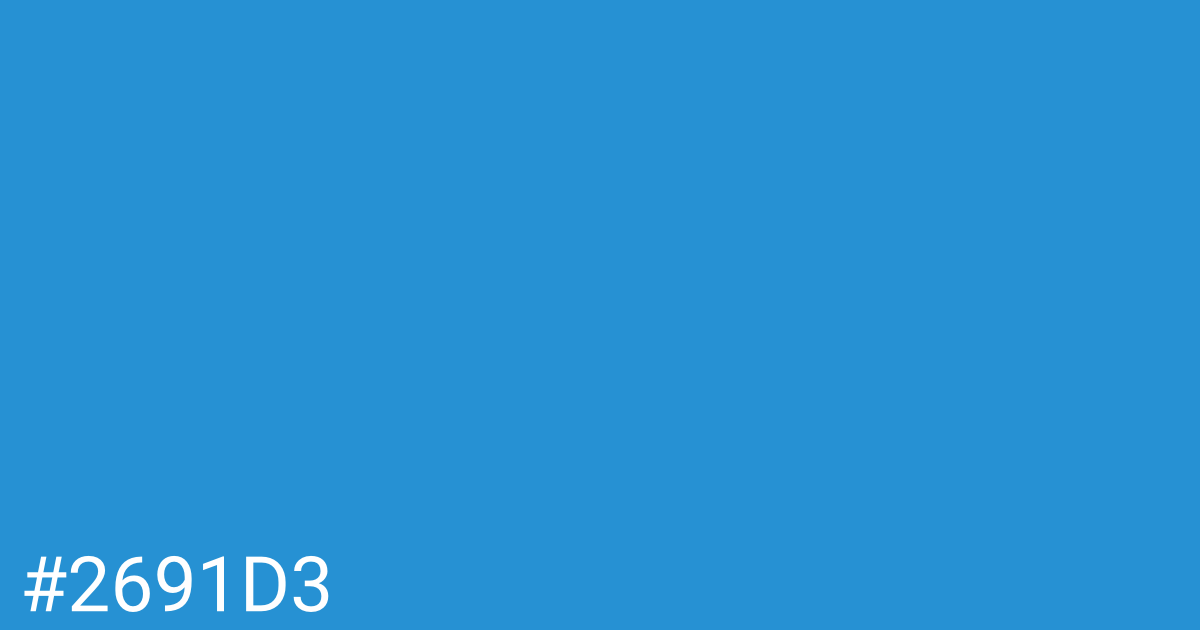 Hex color #2691d3 graphic