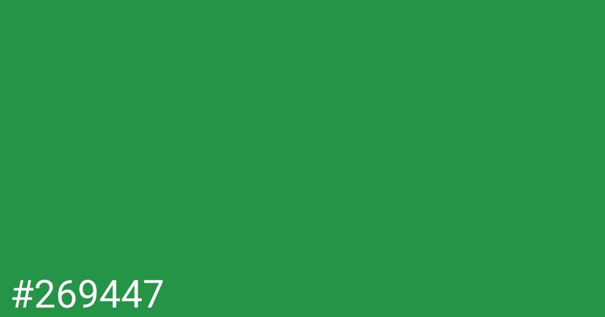 Hex color #269447 graphic
