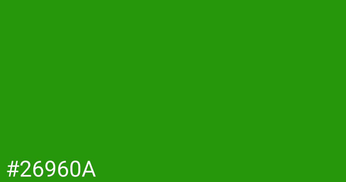 Hex color #26960a graphic