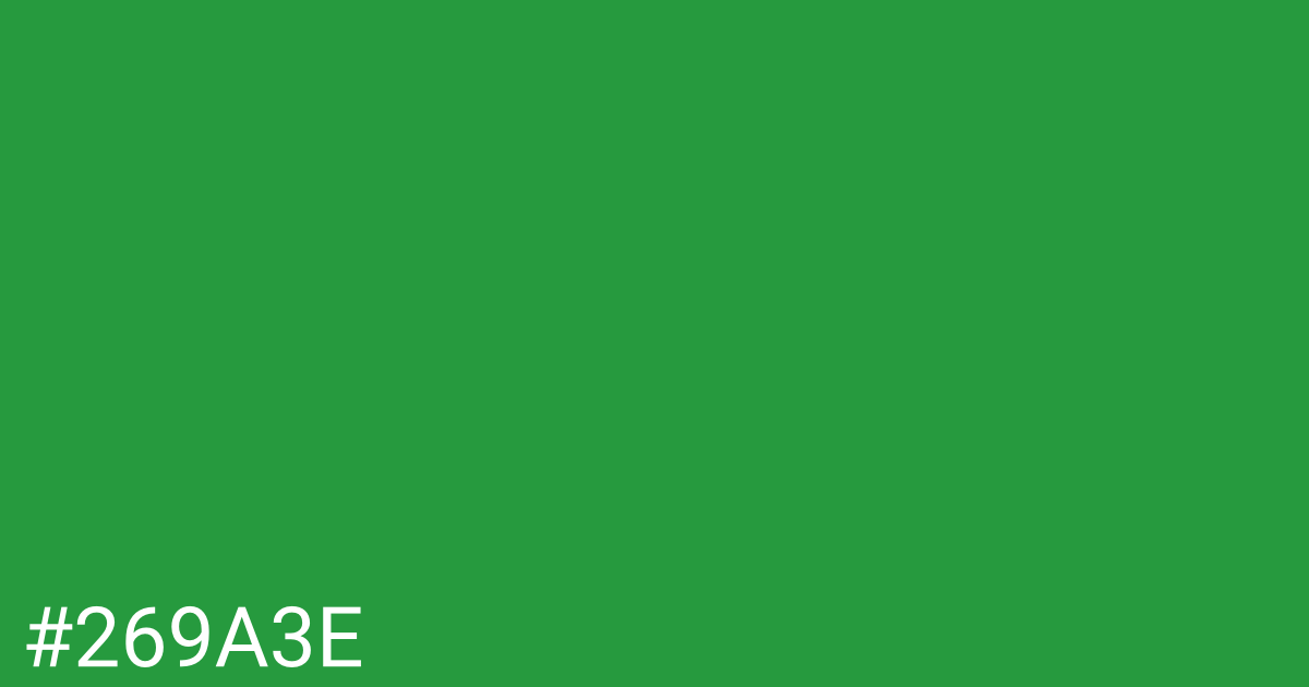 Hex color #269a3e graphic