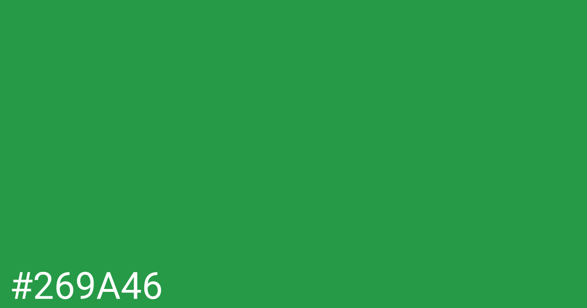 Hex color #269a46 graphic