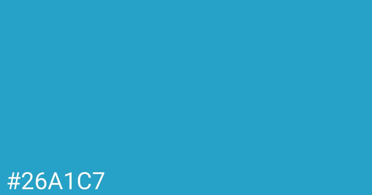 Hex color #26a1c7 graphic