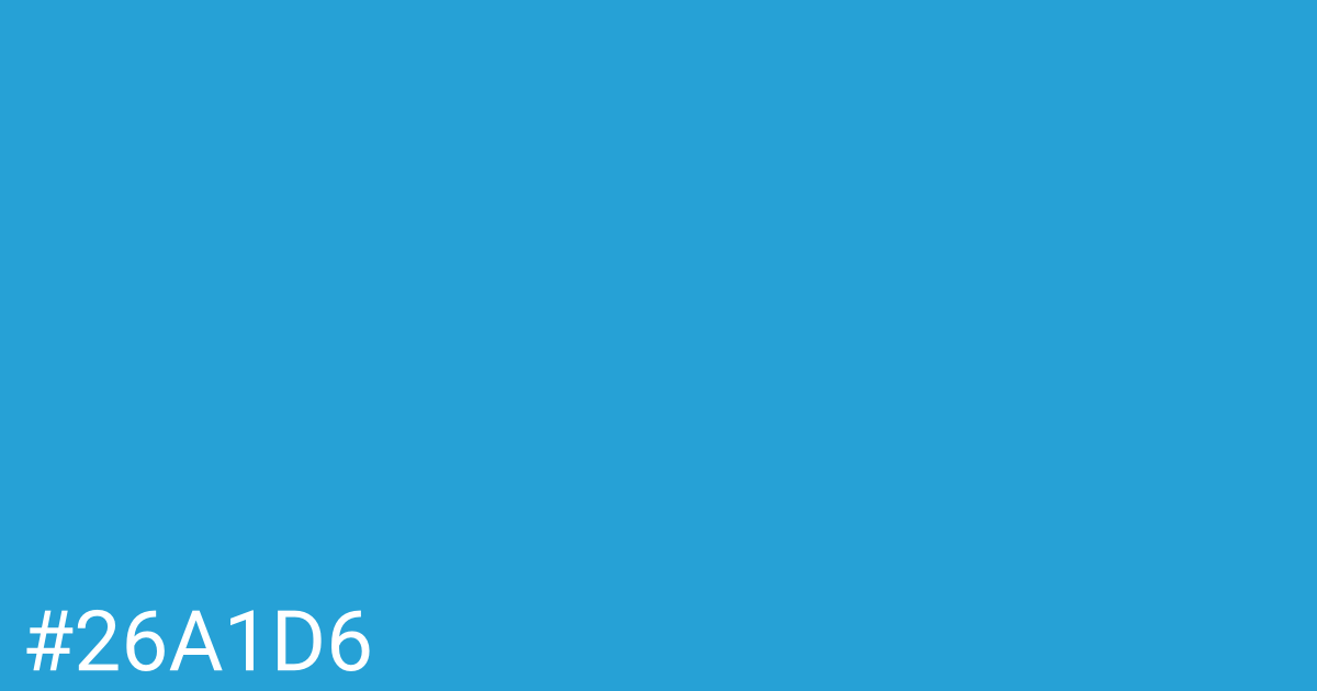 Hex color #26a1d6 graphic