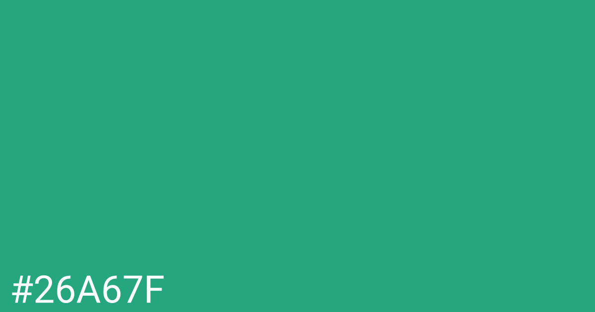 Hex color #26a67f graphic