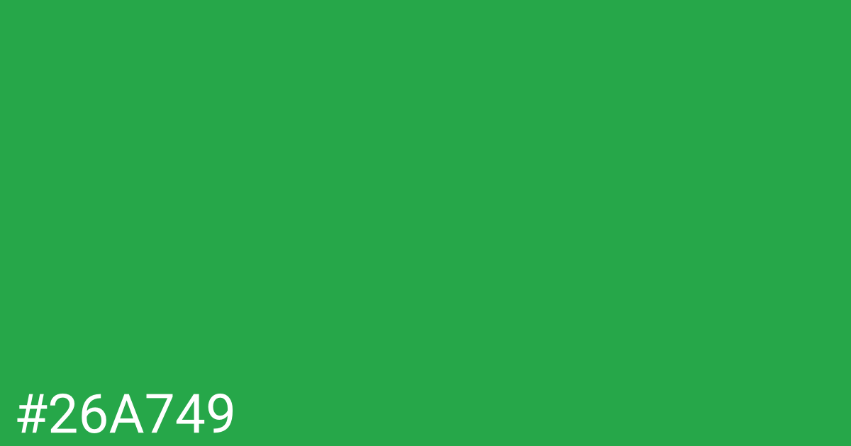 Hex color #26a749 graphic