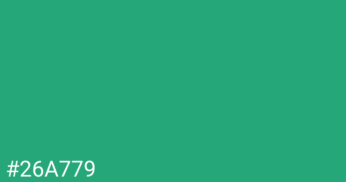 Hex color #26a779 graphic