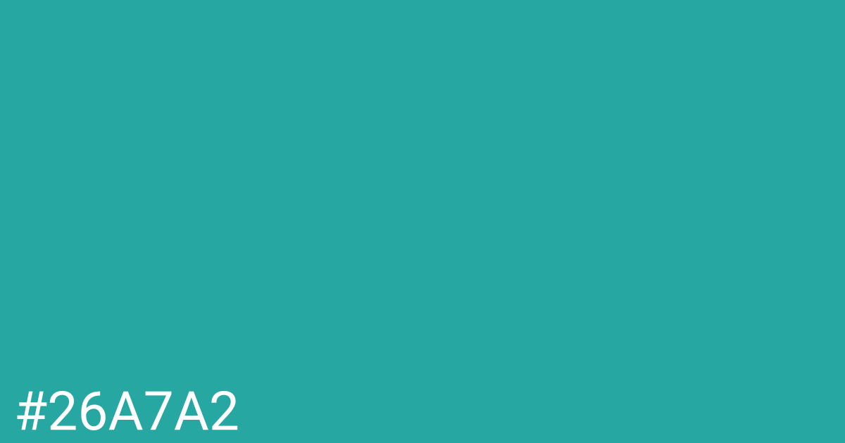Hex color #26a7a2 graphic